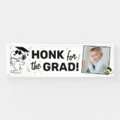 pinda's - Snoopy | Honk voor het Afstudeerder - Fo Spandoek (Horizontaal)