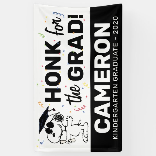 pinda's - Snoopy | Honk voor het Afstudeerder Spandoek (Verticaal)