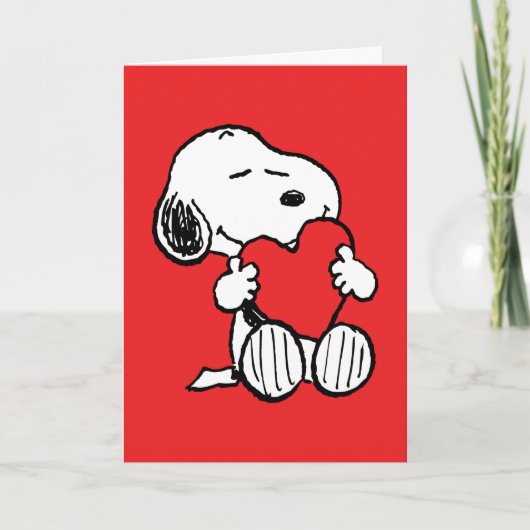 pinda's | Snoopy Hugging Heart | Foto toevoegen Kaart (Voorkant)