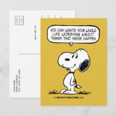 pinda's | Snoopy, je kunt niet je hele leven wacht Briefkaart (Voorkant / Achterkant)