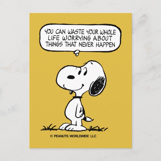 pinda's | Snoopy, je kunt niet je hele leven wacht Briefkaart (Voorkant)