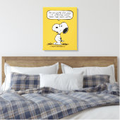 pinda's | Snoopy, je kunt niet je hele leven wacht Canvas Afdruk (Insitu (Slaapkamer))