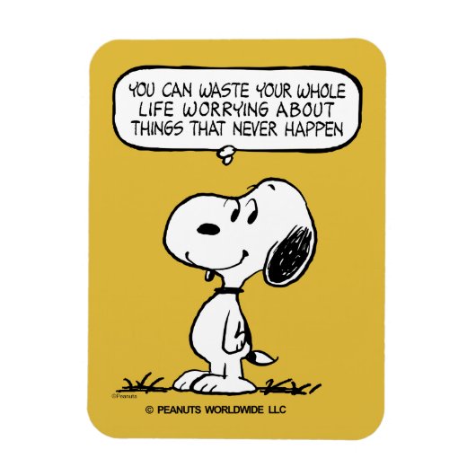 pinda's | Snoopy, je kunt niet je hele leven wacht Magneet (Verticaal)