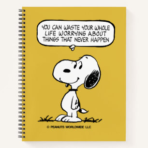 pinda's   Snoopy, je kunt niet je hele leven wacht Notitieboek