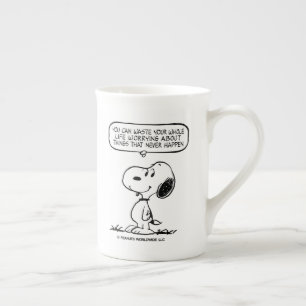 pinda's   Snoopy, je kunt niet je hele leven wacht Porselein Kop