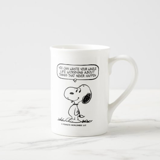 pinda's | Snoopy, je kunt niet je hele leven wacht Porselein Kop (Rechts)