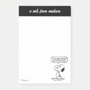 pinda's Snoopy, je kunt niet je hele leven wacht Post-it® Notes