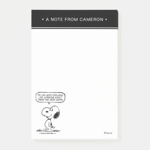 pinda's Snoopy, je kunt niet je hele leven wacht Post-it® Notes