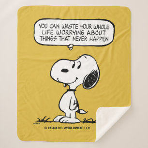 pinda's Snoopy, je kunt niet je hele leven wacht Sherpa Deken