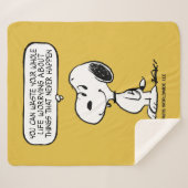 pinda's | Snoopy, je kunt niet je hele leven wacht Sherpa Deken (Voorkant (horizontaal))