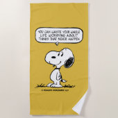pinda's | Snoopy, je kunt niet je hele leven wacht Strandlaken (Voorkant)