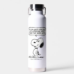 pinda's   Snoopy, je kunt niet je hele leven wacht Waterfles