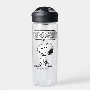 pinda's Snoopy, je kunt niet je hele leven wacht Waterfles