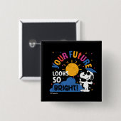 Pinda's Snoopy Je Toekomst Ziet Er Zo Helder Uit Vierkante Button 5,1 Cm (Voorkant /achterkant)
