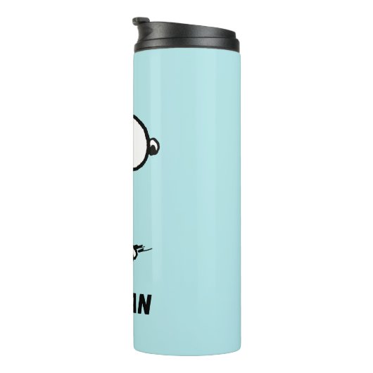 pinda's | Snoopy | Jouw namen toevoegen Thermosbeker (Geroteerd rechts)