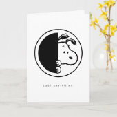 pinda's | Snoopy Just Gezegde Hi | Foto toevoegen Kaart (Gele Bloem)