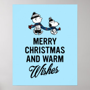 pinda's   Snoopy kerst en Charlie Brown Poster