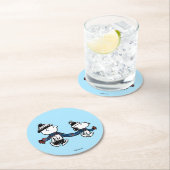 pinda's | Snoopy kerst en Charlie Brown Ronde Kartonnen Onderzetter (Insitu)