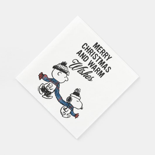 pinda's | Snoopy kerst en Charlie Brown Servet (Hoek)