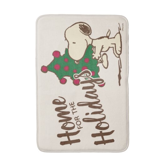pinda's | Snoopy kerstboom Badmat (Voorkant Verticaal)