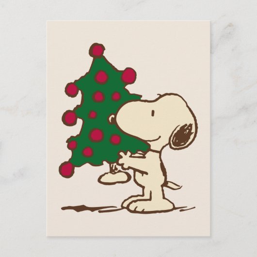 pinda's | Snoopy kerstboom Briefkaart (Voorkant)