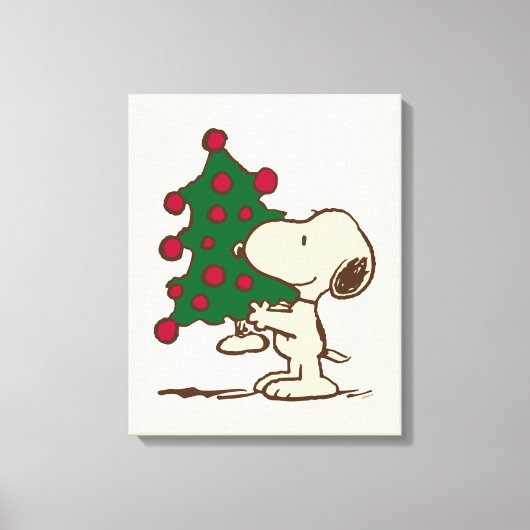 pinda's | Snoopy kerstboom Canvas Afdruk (Voorkant)