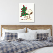 pinda's | Snoopy kerstboom Canvas Afdruk (Insitu (Slaapkamer))