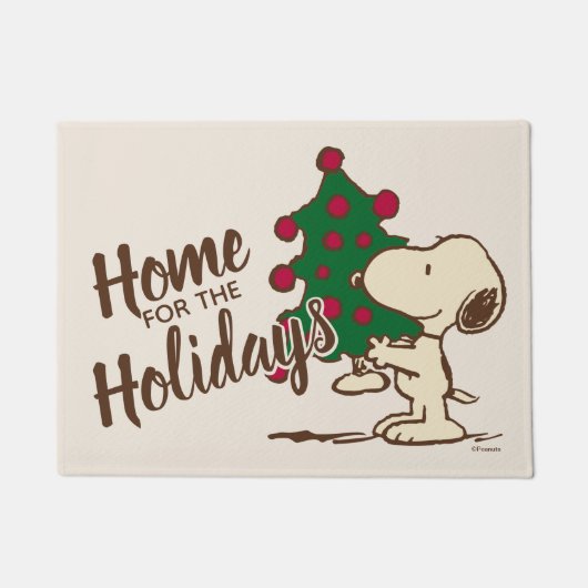 pinda's | Snoopy kerstboom Deurmat (Voorkant)