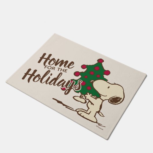 pinda's | Snoopy kerstboom Deurmat (Schuin)