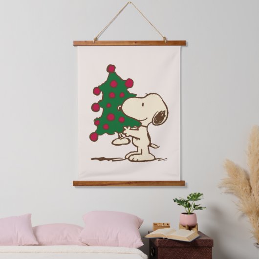 pinda's | Snoopy kerstboom Hangend Wandkleed (Slaapkamer)