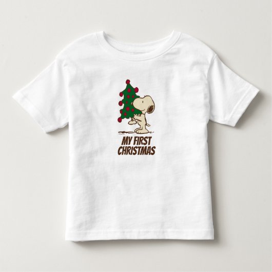 pinda's | Snoopy kerstboom Kinder Shirts (Voorkant)