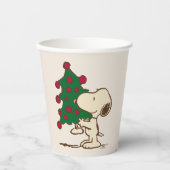 pinda's | Snoopy kerstboom Papieren Bekers (Voorkant)