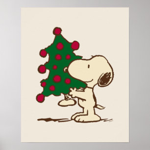 pinda's   Snoopy kerstboom Poster