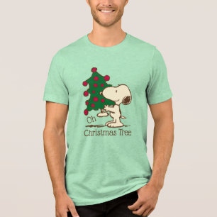 pinda's   Snoopy kerstboom Tri-Blend Shirt