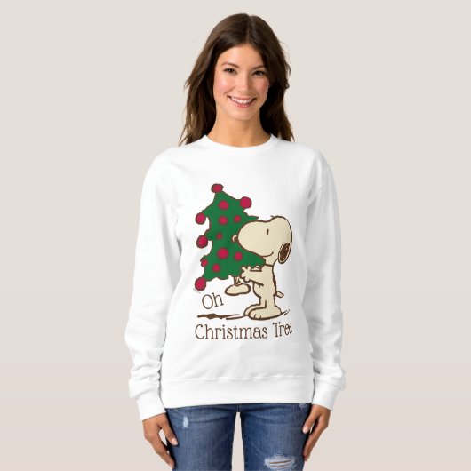 pinda's | Snoopy kerstboom Trui (Voorkant volledig)