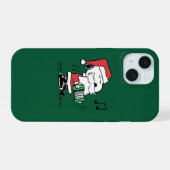 Pinda's | Snoopy Kerstman Accordeon iPhone 15 Case (Achterkant horizontaal)