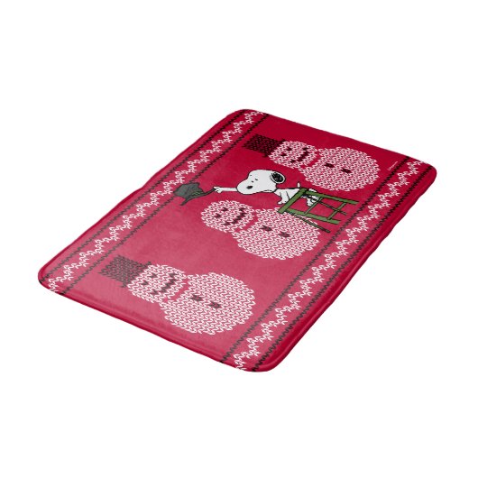 pinda's | Snoopy-kerstSweater Snowman Badmat (Gekanteld)