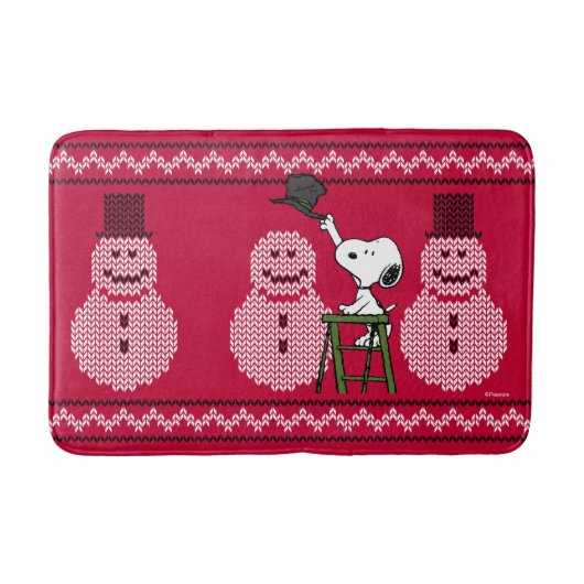 pinda's | Snoopy-kerstSweater Snowman Badmat (Voorkant)