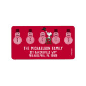 pinda's | Snoopy-kerstSweater Snowman Etiket (Voorkant)