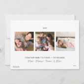 pinda's | Snoopy-kerstSweater Snowman Feestdagenkaart (Achterkant)