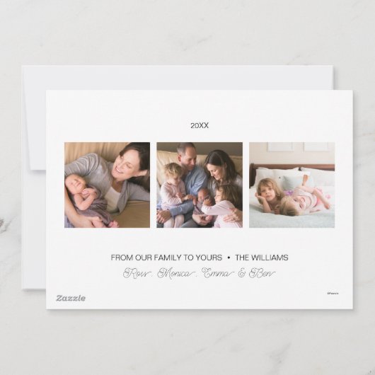 pinda's | Snoopy-kerstSweater Snowman Feestdagenkaart (Achterkant)