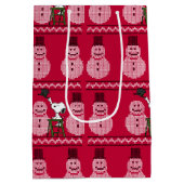 pinda's | Snoopy-kerstSweater Snowman Medium Cadeauzakje (Achterkant)