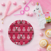 pinda's | Snoopy-kerstSweater Snowman Papieren Bordje (Feest)