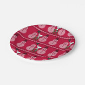 pinda's | Snoopy-kerstSweater Snowman Papieren Bordje (Gekanteld)