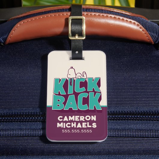 pinda's | Snoopy Kickback Bagagelabel (Voorkant Insitu 2)