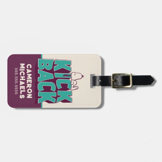 pinda's | Snoopy Kickback Bagagelabel (Voorkant horizontaal)