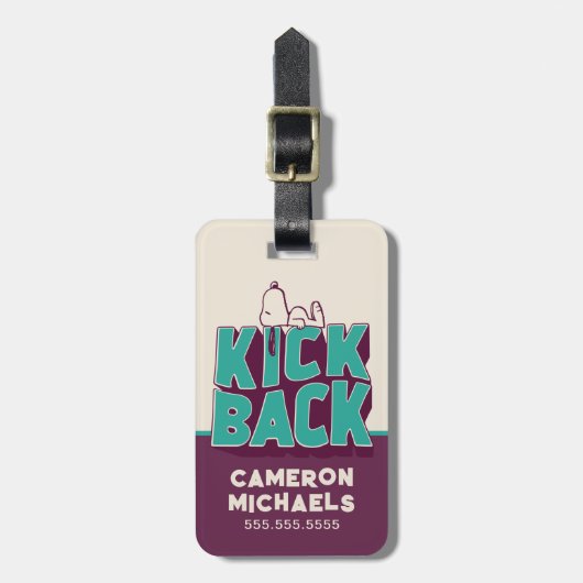 pinda's | Snoopy Kickback Bagagelabel (Voorkant verticaal)