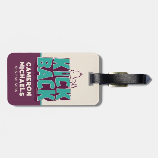 pinda's | Snoopy Kickback Bagagelabel (Achterkant horizontaal)