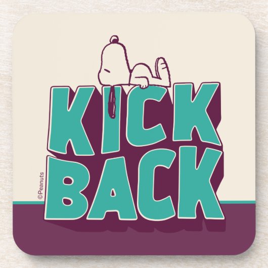 pinda's | Snoopy Kickback Bier Onderzetter (Voorkant)