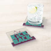 pinda's | Snoopy Kickback Glazen Onderzetter (Schuin)